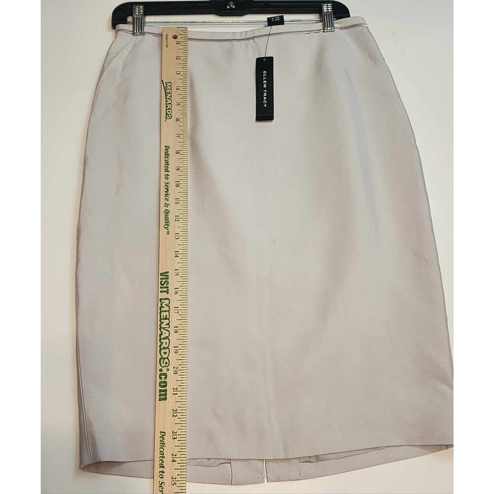 Ellen Tracy Pencil Skirt, Cream, Silk Lined, Size 6, NWT - Picture 2 of 7